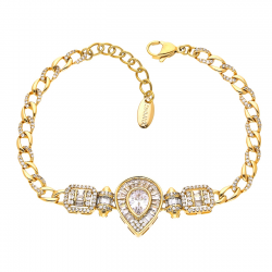 BRANSOLETKA POZŁACANA 18+3 CM 18 MM LUXURY XUPING 45125