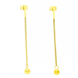 KOLCZYKI POZŁACANE 60/5 MM S. STEEL TTM XUPING 45200