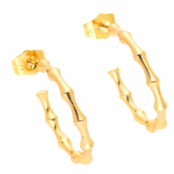 KOLCZYKI POZŁACANE 25/3 MM ZŁOTE KÓŁKA XUPING 45247