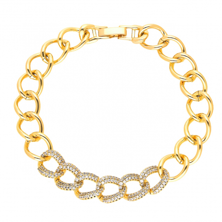 BRANSOLETKA POZŁACANA 19 CM 10 MM LUXURY XUPING 45361