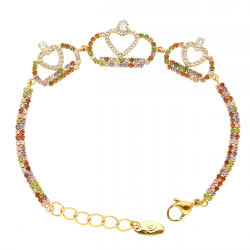 BRANSOLETKA POZŁACANA 18+3 CM 17 MM PRINCESS XUPING 45365