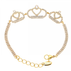 BRANSOLETKA POZŁACANA 18+3 CM 17 MM PRINCESS XUPING 45366