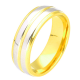 PIERŚCIONEK POZŁACANY 6 MM S.STEEL TTM XUPING 45384