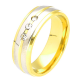 PIERŚCIONEK POZŁACANY 6 MM S.STEEL TTM XUPING 45385