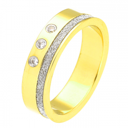 PIERŚCIONEK POZŁACANY 5 MM S.STEEL TTM XUPING 45387