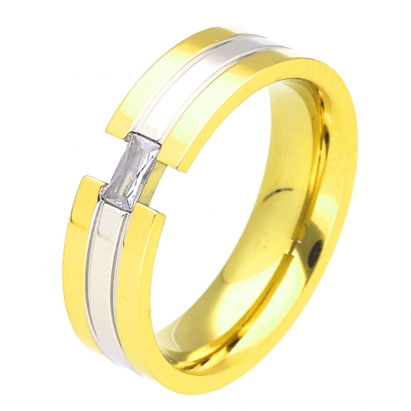 PIERŚCIONEK POZŁACANY 5,5 MM S.STEEL TTM XUPING 45389