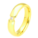 PIERŚCIONEK POZŁACANY 4 MM S.STEEL TTM XUPING 45392