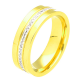 PIERŚCIONEK POZŁACANY 6 MM S.STEEL TTM XUPING 45393
