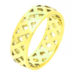 PIERŚCINEK POZŁACANY 6 MM S. STEEL TTM XUPING 45641