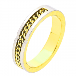 PIERŚCINEK POZŁACANY 4 MM S. STEEL TTM XUPING 45643