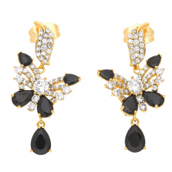 KOLCZYKI POZŁACANE 34/17 MM LUXURY XUPING 45743