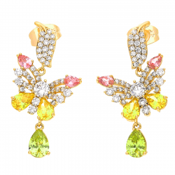 KOLCZYKI POZŁACANE 34/17 MM LUXURY XUPING 45744