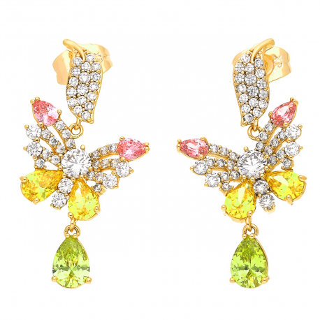 KOLCZYKI POZŁACANE 34/17 MM LUXURY XUPING 45744