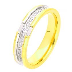 PIERŚCIONEK POZŁACANY 4,5 MM S.STEEL TTM XUPING 45940