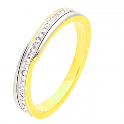 PIERŚCIONEK POZŁACANY 3,5 MM S.STEEL TTM XUPING 45945