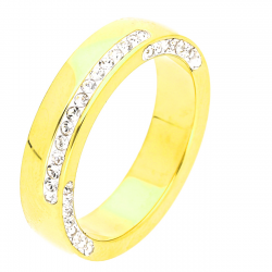 PIERŚCIONEK POZŁACANY 5 MM S.STEEL TTM XUPING 45951