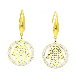 KOLCZYKI POZŁACANE 43/20 MM S. STEEL TTM XUPING 46005