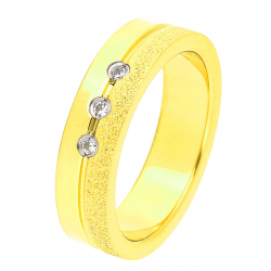 PIERŚCIONEK POZŁACANY 5 MM S. STEEL TTM XUPING 46201