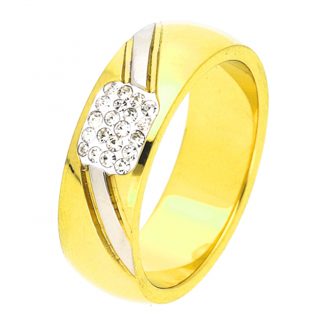 PIERŚCIONEK POZŁACANY 6 MM S. STEEL TTM XUPING 46202