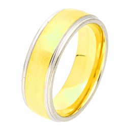 PIERŚCIONEK POZŁACANY 6 MM S. STEEL TTM XUPING 46203