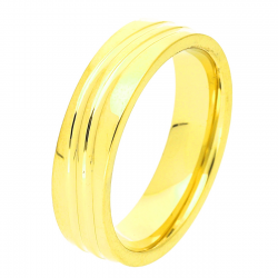PIERŚCIONEK POZŁACANY 5 MM S. STEEL TTM XUPING 46205