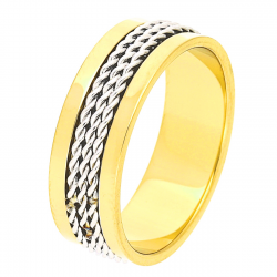 PIERŚCIONEK POZŁACANY 6 MM S. STEEL TTM XUPING 46210