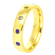 PIERŚCIONEK POZŁACANY 4 MM S. STEEL TTM XUPING 46213