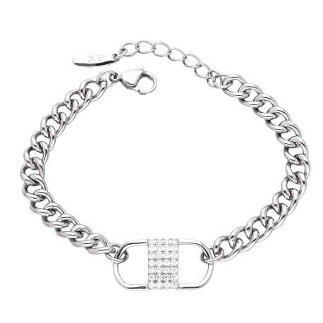 BRANSOLETKA RODOWANA 16+3 CM 12 MM ELEGANCE XUPING 46363