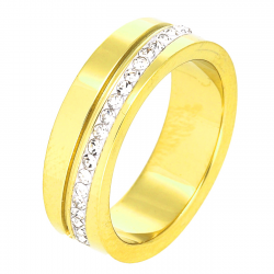 PIERŚCIONEK POZŁACANY 6 MM S. STEEL TTM XUPING 46367