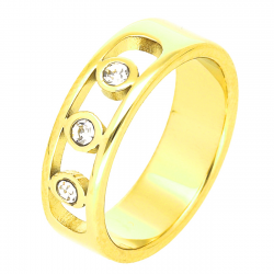 PIERŚCIONEK POZŁACANY 6 MM S. STEEL TTM XUPING 46370