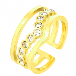 PIERŚCIONEK POZŁACANY 11 MM S. STEEL TTM XUPING 46374