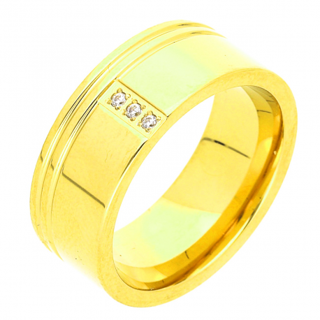 PIERŚCIONEK POZŁACANY 7,5 MM S. STEEL TTM XUPING 46660