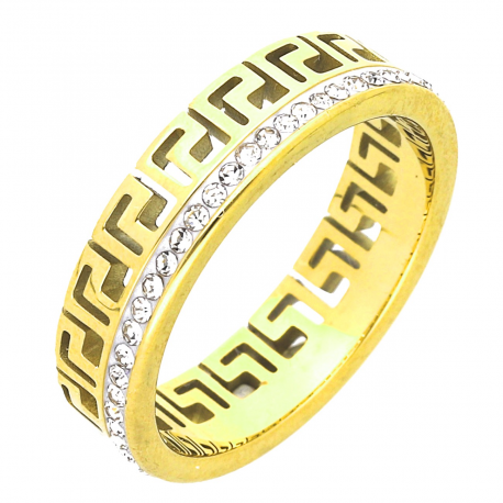 PIERŚCIONEK POZŁACANY 5 MM S. STEEL TTM XUPING 46662