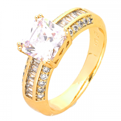 PIERŚCIONEK POZŁACANY 7,5 MM LUXURY XUPING 46670