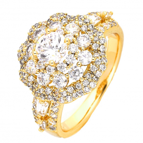 PIERŚCIONEK POZŁACANY 14 MM LUXURY XUPING 46703