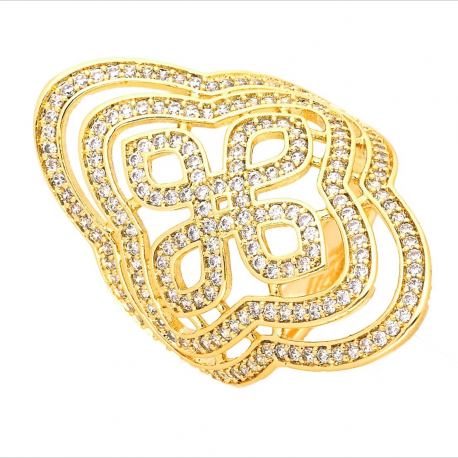 PIERŚCIONEK POZŁACANY 31 MM ELEGANCE XUPING 46707