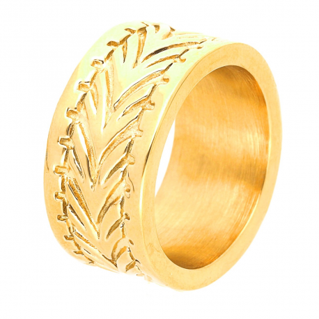 OBRĄCZKA POZŁACANA 18K 10 MM S. STEEL TTM XUPING 46709