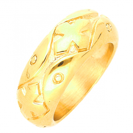PIERŚCIONEK POZŁACANY 18K 8 MM S. STEEL TTM XUPING 46710
