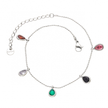 BRANSOLETKA NA KOSTKĘ 21+5 CM S. STEEL TTM XUPING 47129