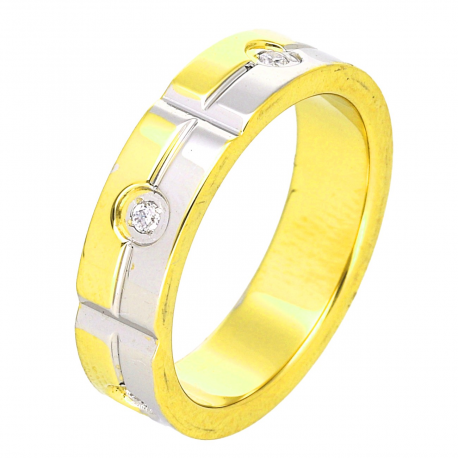 PIERŚCIONEK POZŁACANY 5 MM S. STEEL TTM XUPING 47156
