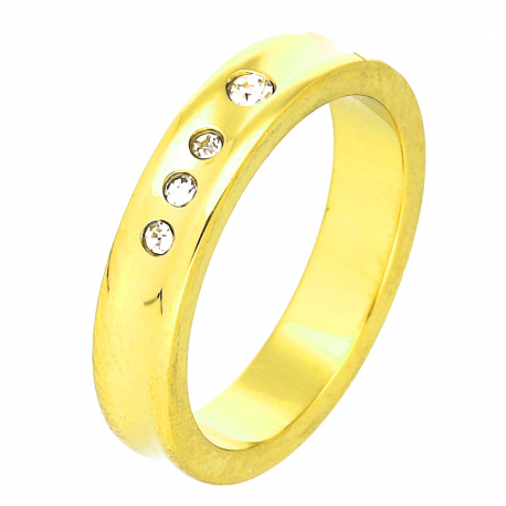 PIERŚCIONEK POZŁACANY 4 MM S. STEEL TTM XUPING 47167