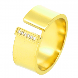 PIERŚCIONEK POZŁACANY 8 MM S. STEEL TTM XUPING 47171