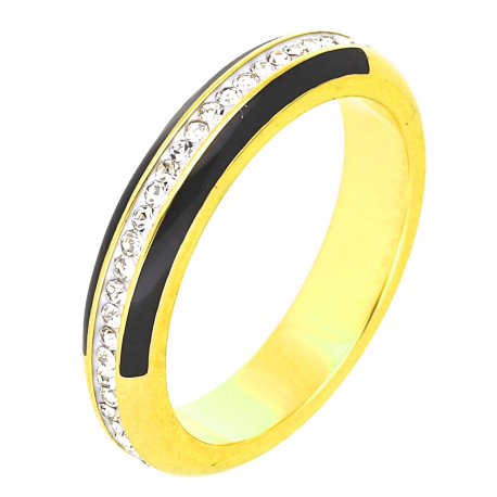 PIERŚCIONEK POZŁACANY 4 MM S. STEEL TTM XUPING 47180
