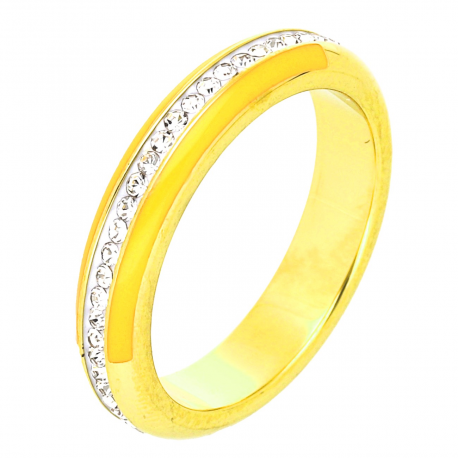 PIERŚCIONEK POZŁACANY 4 MM S. STEEL TTM XUPING 47185