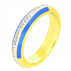 PIERŚCIONEK POZŁACANY 4 MM S. STEEL TTM XUPING 47181