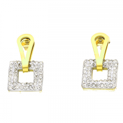 KOLCZYKI POZŁACANE 22/12 MM S. STEEL TTM XUPING 46990