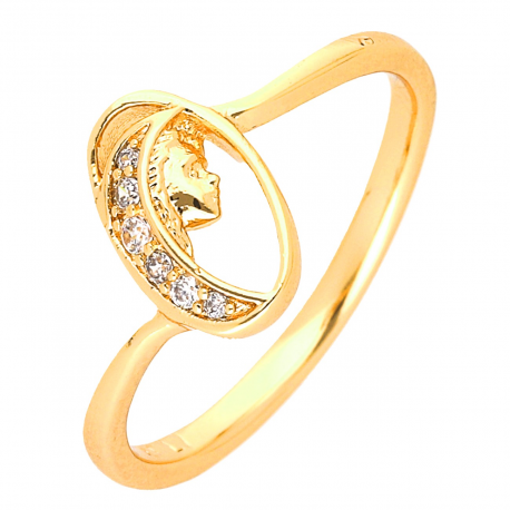 PIERŚCIONEK POZŁACANY 11 MM MB XUPING 47418