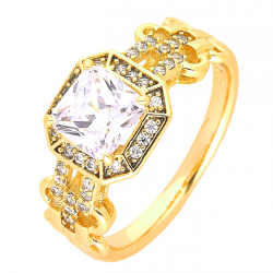 PIERŚCIONEK POZŁACANY 9 MM ELEGANCE XUPING 47419