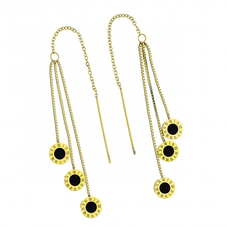 KOLCZYKI POZŁACANE 125 MM S. STEEL TTM XUPING 47434