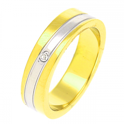 PIERŚCIONEK POZŁACANY 5 MM S. STEEL TTM XUPING 47558